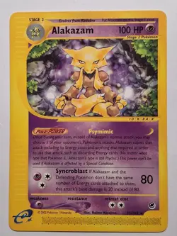 Pokemon TCG Alakazam Expedition Base Set 33/165 Regular Rare CardB - Image 1