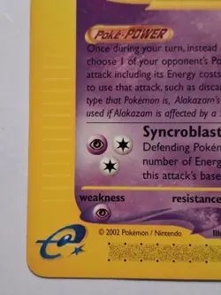 Pokemon TCG Alakazam Expedition Base Set 33/165 Regular Rare CardB - Image 5