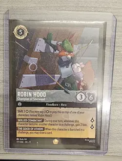 Disney Lorcana Fabled Robin Hood Champion of Sherwood Foil 177/204 NM Legendary - Image 1