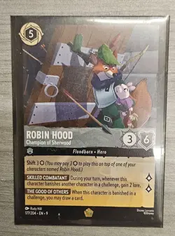 Disney Lorcana Fabled Robin Hood Champion of Sherwood Foil 177/204 NM Legendary - Image 2