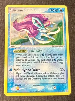 Suicune 030 2005 Black Star Promo Pokemon Card TCG Nintendo Cosmos Holo - Lp/Mp - Image 3