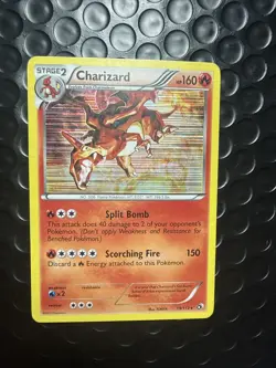 Pokemon TCG Charizard Legendary Treasures Holo Rare Card 19/113 LP/MP - Image 1