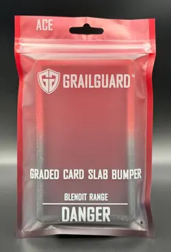 DANGER Grail Guard RED & BLACK Graded Card Slab Bumper Protector Case for ACE - Image 1
