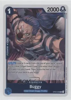 2022 One Piece Card Game: Paramount War OP02 Buggy the Clown R Buggy #OP02-058 - Image 1
