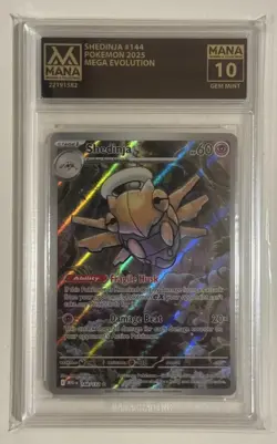 Pokemon Card Shedinja #144 Mega Evolutions Mana Graded 10 - Image 1
