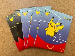 (5) Five Pokemon 25th Anniversary McDonalds Special Promo Sealed Card Pack Packs - Image 1