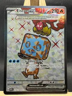 Eiscue ex Ultra Rare Pokemon Trading Card Game SV03: Obsidian Flames 210/197 NM - Image 1