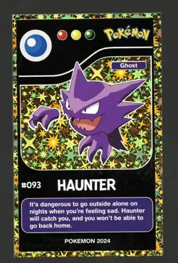 2024 POKEMON POKEDEX BLACK Card #093 HAUNTER Peru Edition NM - Image 1