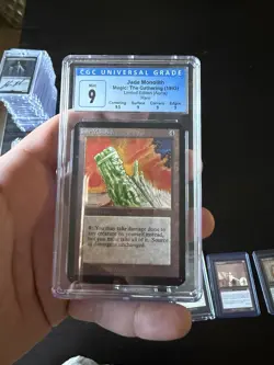 Magic The Gathering Alpha Jade Monolith Graded Cgc 9 Mint Condition 1993 MTG - Image 1
