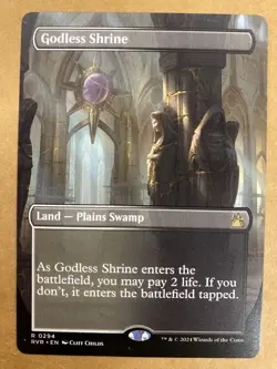 MTG 1x BORDERLESS Godless Shrine 294 Ravnica Remastered Magic Gathering x1 NM - Image 1