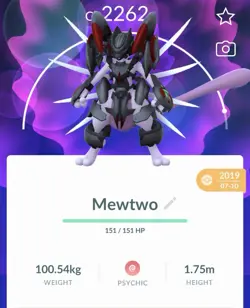 Pokemon Go PTC Acc, Guaranteed Lucky Armor Mewtwo - Image 1