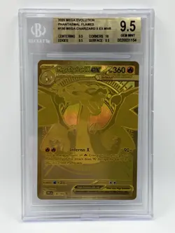 Pokemon Mega Charizard X EX Mega Hyper Rare 130/094 🔥 Phantasmal Gold BGS 9.5 + - Image 1