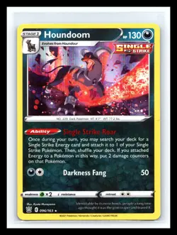 💥 2021 Pokemon Sword & Shield - Battle Styles #096 - Holo - Houndoom - Image 1