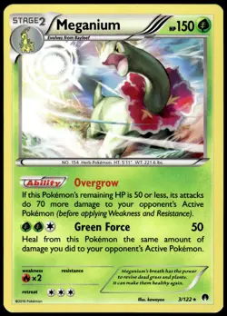 Meganium 3/122 Holo Rare BREAKpoint Pokemon Holo NM - Image 1