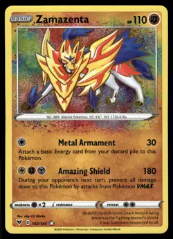Zamazenta 102/185 SWSH04: Vivid Voltage Pokemon - Image 1