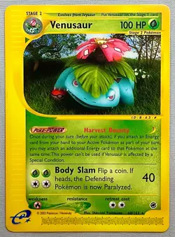 Pokemon Venusaur #68/165 Non-Holo Rare - 2002 Expedition Base Set - NM to Mint! - Image 1