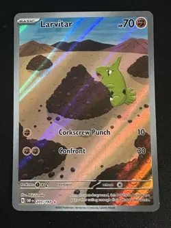 Larvitar 203/197 Pokemon Obsidian Flames Illustration Rare Full Art NM - Image 1