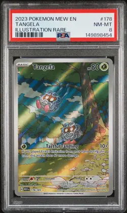 PSA 7 2023 POKEMON MEW EN-151 #178 TANGELA ILLUSTRATION RARE - Image 1