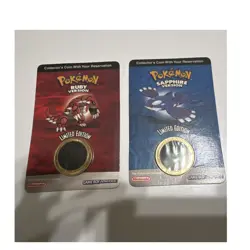 Nintendo Pokemon Ruby & Sapphire Limited Edition Collector Coins Groudon Kyogre - Image 1