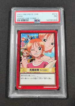 2001 Japanese One Piece CHB Nami H12 PSA 7 NM Grand Line Comp. 1 - Image 1