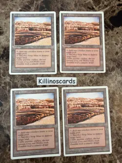 MTG 4Th edition Strip Mine LP 4x - Image 1