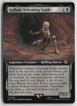 Gollum, Scheming Guide (Extended Art) LP 390 The Lord of the Rings MTG - Image 1