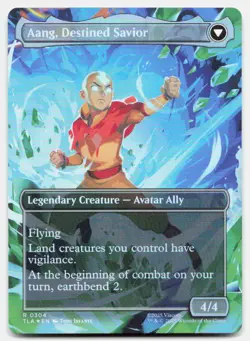 Aang, at the Crossroads (Borderless) 304 Avatar: The Last Airbender MTG Foil NM - Image 2