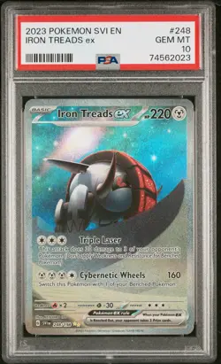 Pokemon 2023 Iron Treads ex 248/198 SIR Scarlet & Violet GEM MINT PSA 10 - Image 1
