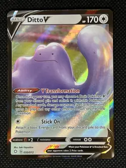 Pokemon Ditto V Ultra Rare Holo 050/072 Shining Fates 2021 170 HP - Image 1