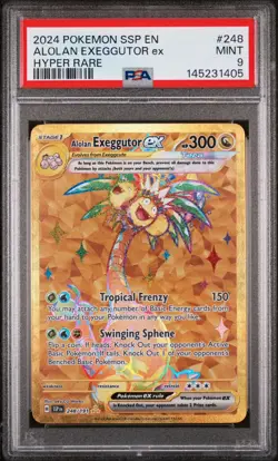 2024 POKEMON SSP EN-SURGING SPARKS HYPER RARE #248 ALOLAN EXEGGUTOR EX PSA 9 - Image 1