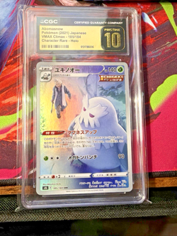 Pokemon TCG Abomasnow 185/184 VMAX Climax Character Rare Holo CGC Pristine 10 - Image 1