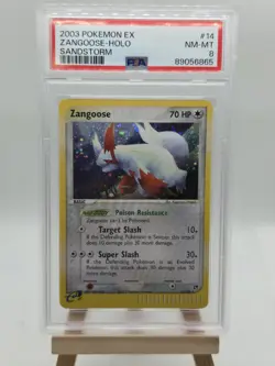 Zangoose 14/100 Holo Rare Ex Sandstorm Pokemon PSA 8 - Image 1