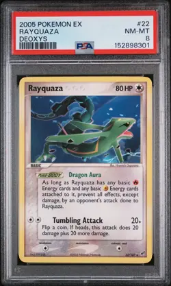 Rayquaza 22/107 Pokemon Deoxys PSA 8 - Image 1
