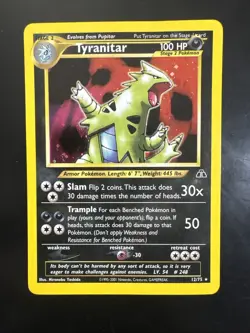2001 Pokemon TYRANITAR Neo Discovery HOLO 12/75 - Image 2