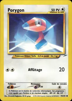 Porygon - French WOTC Neo Destiny 78/105 - NM - Pokemon - Image 1