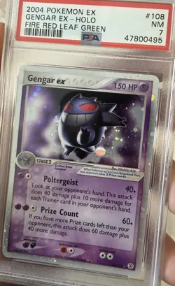 Pokemon Gengar ex EX Fire Red & Leaf Green Holo Ultra Rare #108 PSA 7 - Image 2
