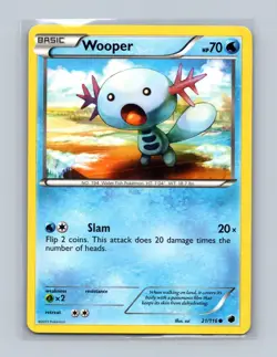 Wooper 21/116 Common Plasma Freeze Pokemon Lightly Played - Image 1