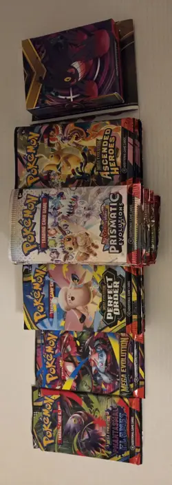Pokemon TCG Mixed Open Packs Regulars and 1-3 Holos Per Pack+Coins,Deck,Stickers - Image 1
