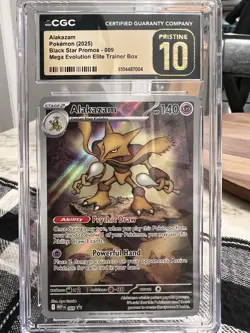 Pokemon Alakazam Mega Evolution ETB Promo #009 CGC 10 Pristine - Image 1