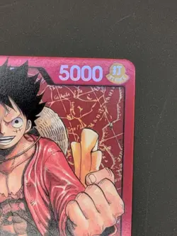 One Piece TCG MONKEY.D. LUFFY ENGLISH PRE-ERRATA FOIL LEADER ST01-001 EN *NM* - Image 4