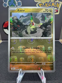 Axew Master Ball Reverse Holo Black Bolt Pokemon Card 068/086 English Edition - Image 1