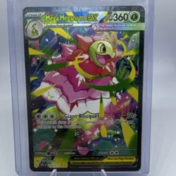 Pokemon Mega Meganium EX 272/217 Full Art Holo 360 HP Grass Pokemon TCG Card - Image 1
