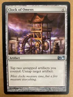 MTG 1x Clock of Omens # 202 Core Set 2013 M13 Magic the Gathering Card x1 NM - Image 1