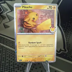 Pikachu 051/162 2026 Pokemon Day - 30th Anniversary Stamped Promo Card NM - Image 1