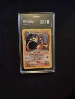 Dark Charizard 4/82 Team Rocket Holo TAG Graded 8 Pokemon Card - Image 1