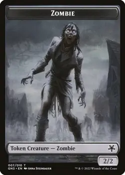 MTG TREASURE / ZOMBIE TOKEN 010/007 - MAGIC THE GATHERING - GAME NIGHT GN3 - Image 2