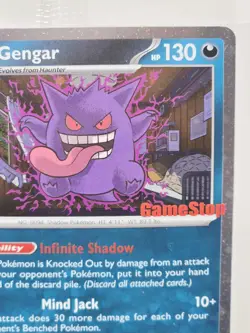 Pokemon Gengar GameStop Promo Card 050/088 ReverseHolo Pokemon TCG Perfect Order - Image 3