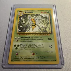 BEEDRILL 17/102 RARE BASE SET UNLIMITED POKEMON NM/M - Image 1