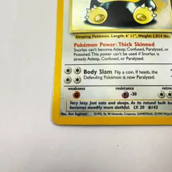 Pokemon Snorlax Jungle 11/64 Holo Rare EN Unlimited NO SYMBOL Error Vtg - Image 3