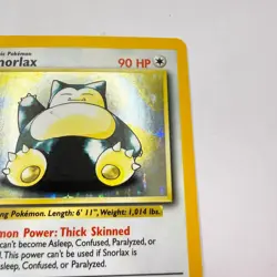Pokemon Snorlax Jungle 11/64 Holo Rare EN Unlimited NO SYMBOL Error Vtg - Image 5